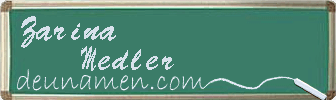 Zarina Medler Visitenkarte